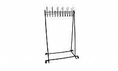 Вешалка напольная АЛЛА-22 на колесах